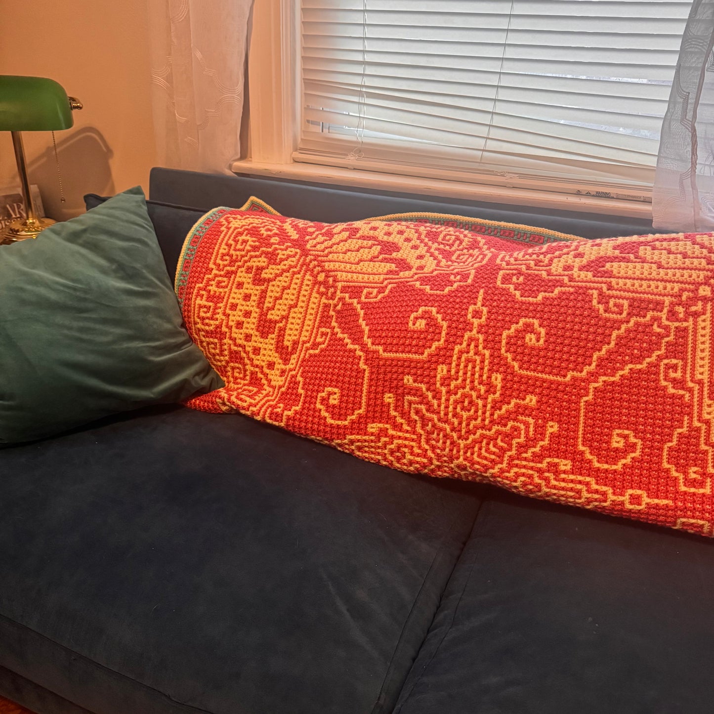 Handmade Butterfly Crocheted Tapestry