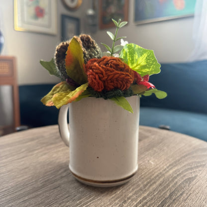 Vintage Japan Stoneware Mug Bouquet