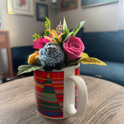 Vintage Avon Tree Mug Bouquet