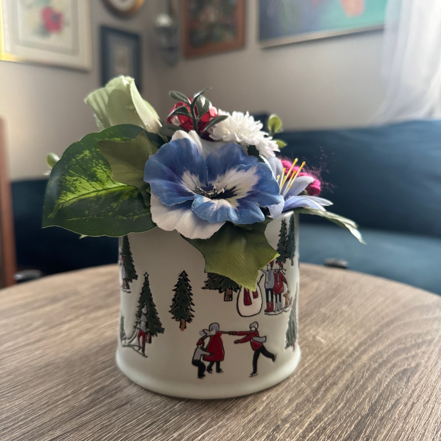 Winter Scene Coffee Mug Bouquet