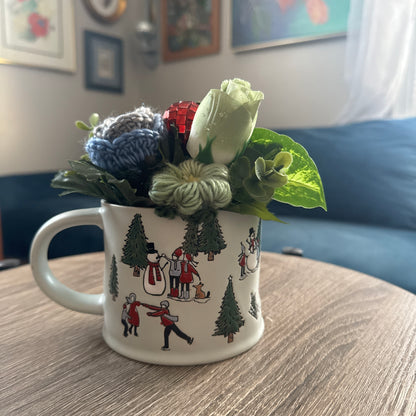 Winter Scene Coffee Mug Bouquet