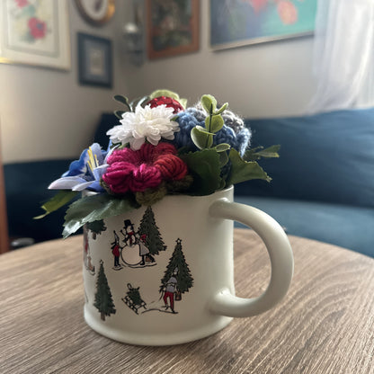 Winter Scene Coffee Mug Bouquet