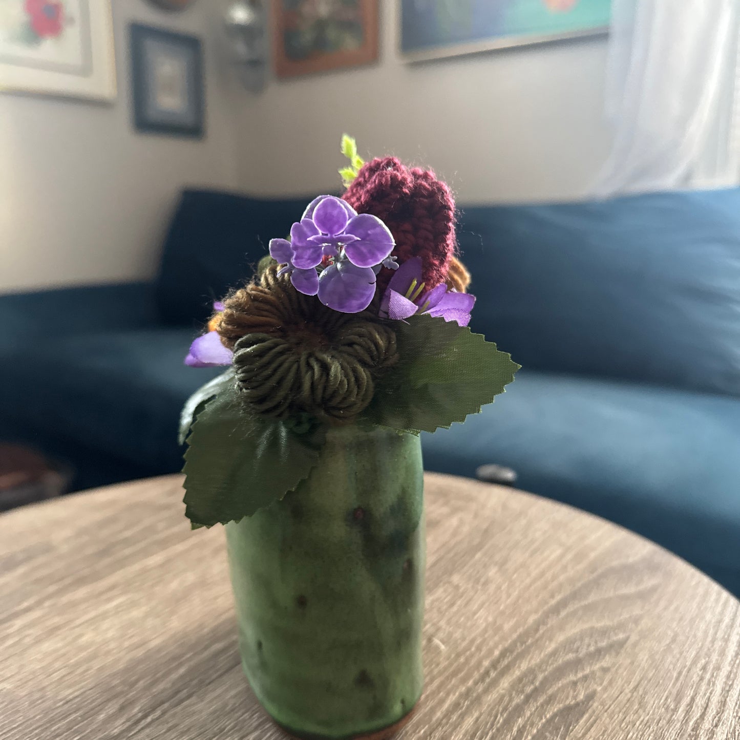 Green Pottery Planter Bouquet
