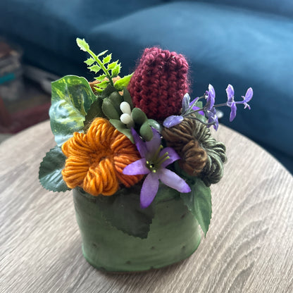 Green Pottery Planter Bouquet
