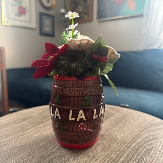 Christmas Carol Barrel Mug Bouquet