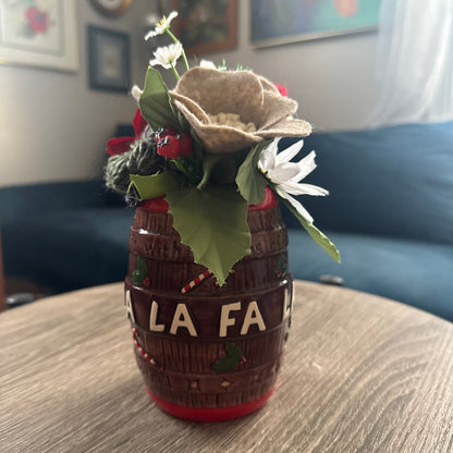 Christmas Carol Barrel Mug Bouquet