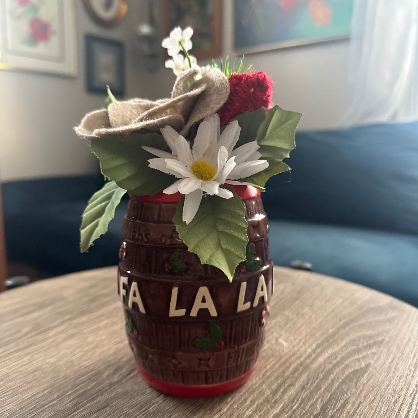 Christmas Carol Barrel Mug Bouquet