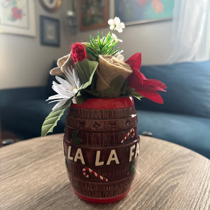 Christmas Carol Barrel Mug Bouquet