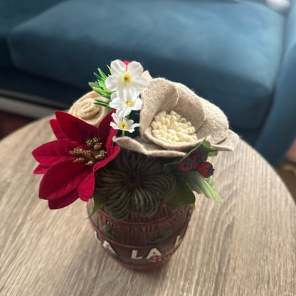Christmas Carol Barrel Mug Bouquet