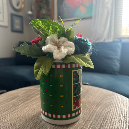 Vintage 1992 Houston Foods Santa Claus Mug Bouquet