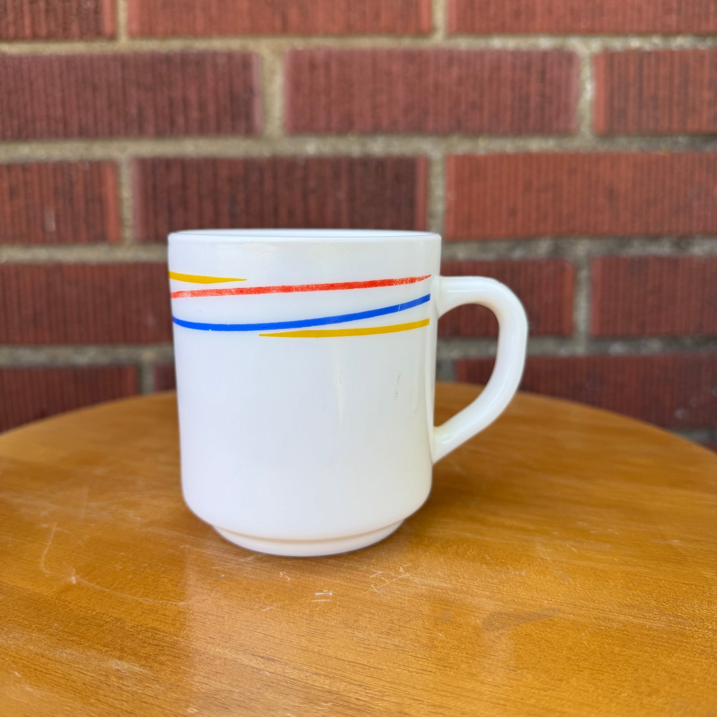 Vintage Arcopal France Rainbow Mug