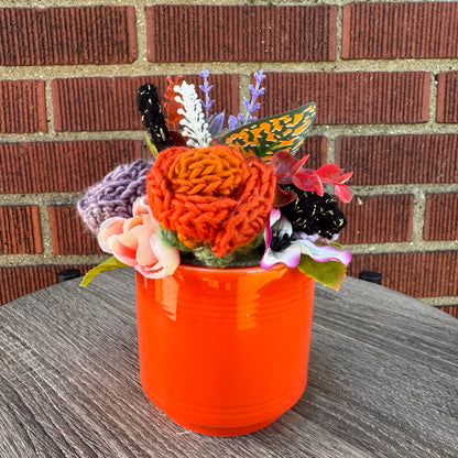 Halloween Black Cat Orange Mug Bouquet
