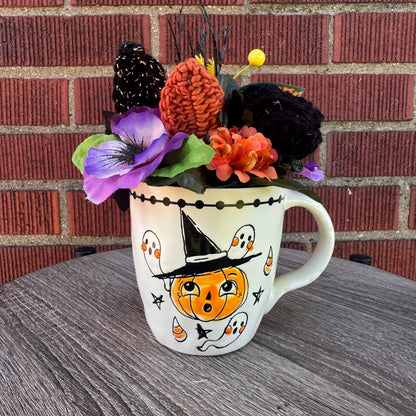 Eli + Ana Halloween Jack o' lantern & Ghosts Coffee Mug Bouquet