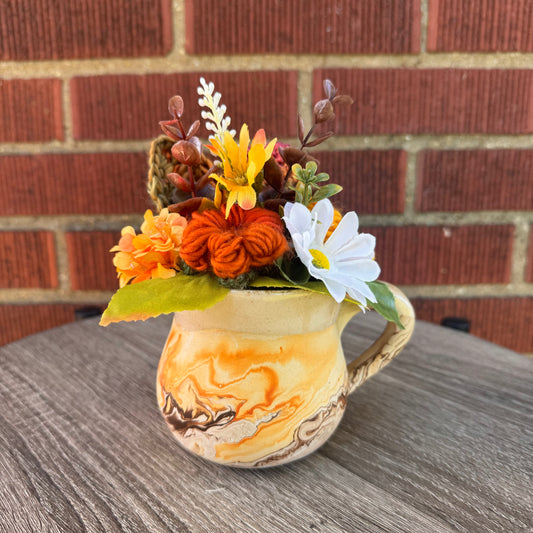 Orange & Brown Nemadji Pottery Mug