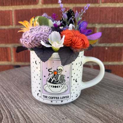 The Coffee Lover Skeleton Mug Bouquet
