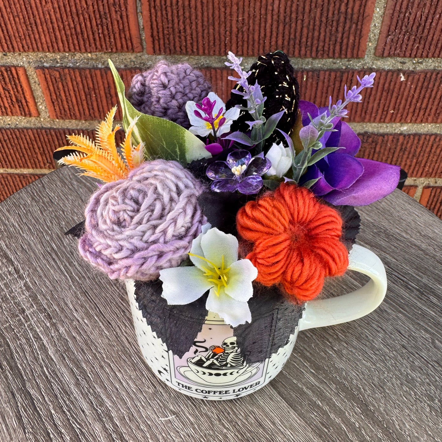 The Coffee Lover Skeleton Mug Bouquet