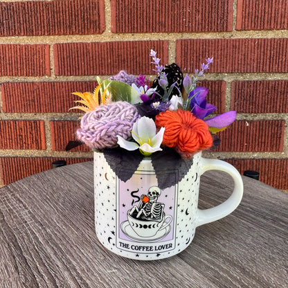 The Coffee Lover Skeleton Mug Bouquet