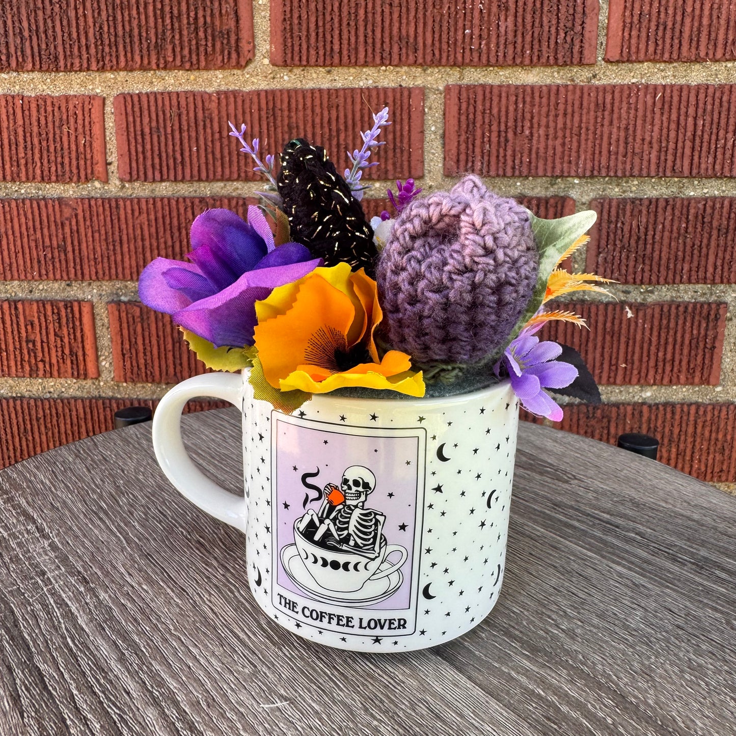 The Coffee Lover Skeleton Mug Bouquet