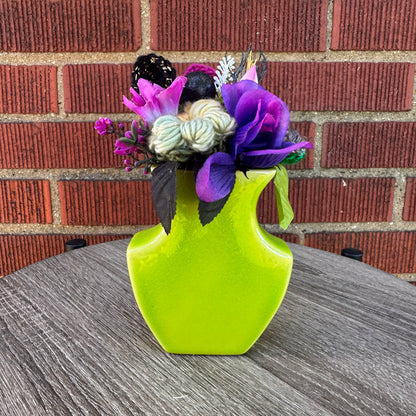 Bright Green Ceramic Vase Bouquet