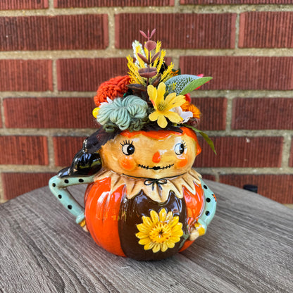 Johanna Parker Pumpkin Fall Harvest Mug Bouquet (Orange)