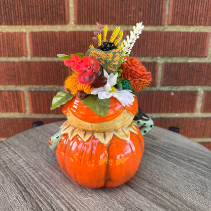 Johanna Parker Pumpkin Fall Harvest Mug Bouquet (Orange)