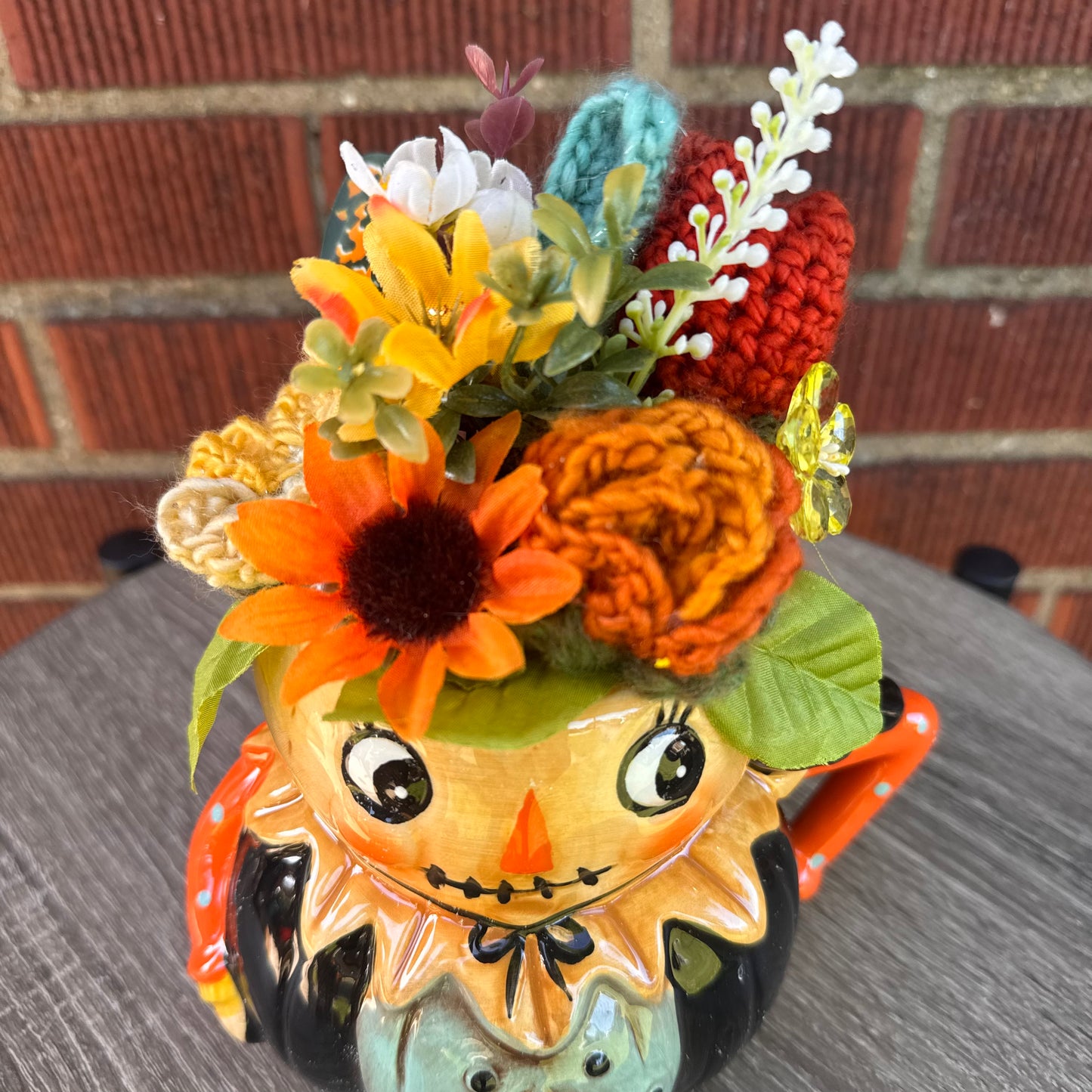 Johanna Parker Pumpkin Fall Harvest Mug Bouquet (Blue)