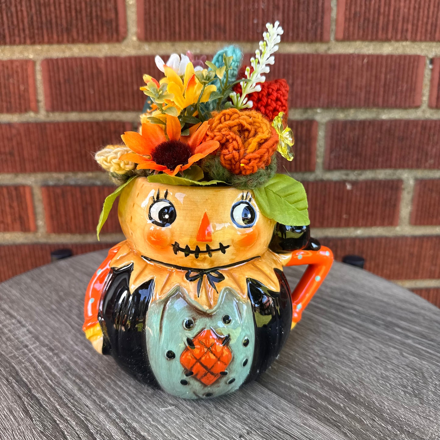 Johanna Parker Pumpkin Fall Harvest Mug Bouquet (Blue)