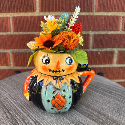 Johanna Parker Pumpkin Fall Harvest Mug Bouquet (Blue)