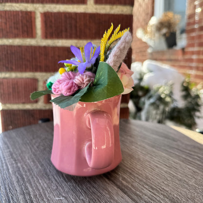 Vintage Homer Laughlin Mauve Coffee Mug Bouquet