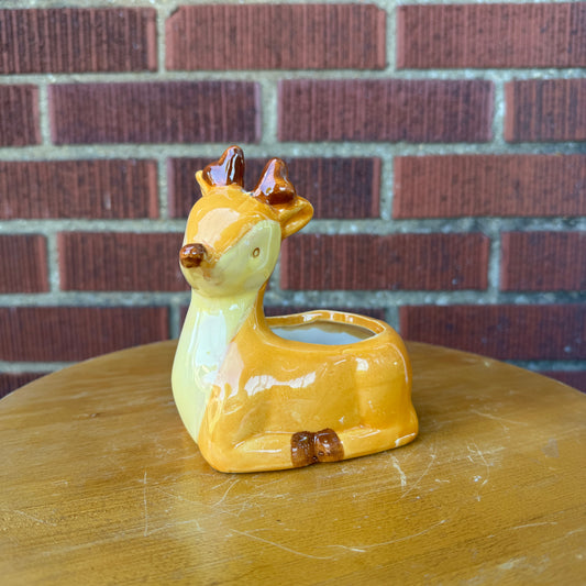 Deer Fawn Ceramic Planter