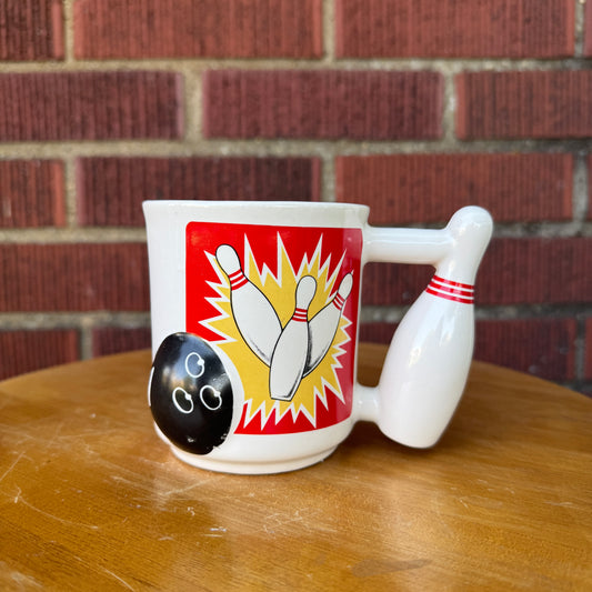 Vintage Bowling Ball & Pins Mug