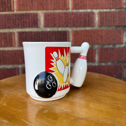Vintage Bowling Ball & Pins Mug