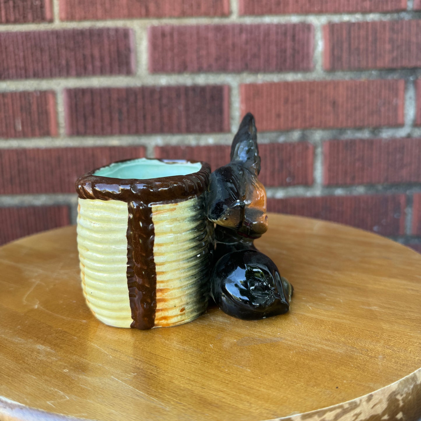 Vintage Japan Ceramic Donkey Planter