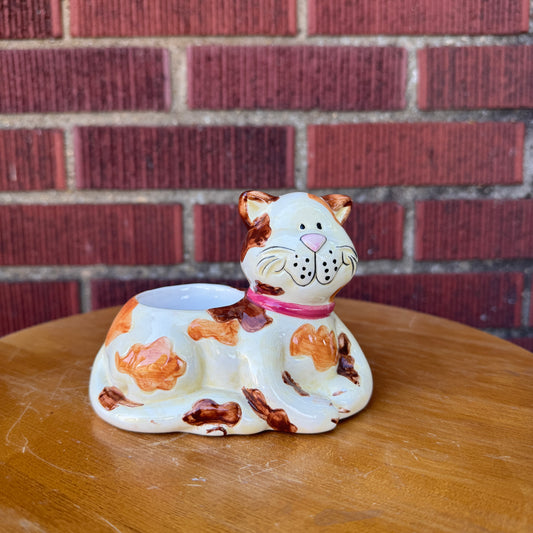 Vintage Cat Votive Candle Holder