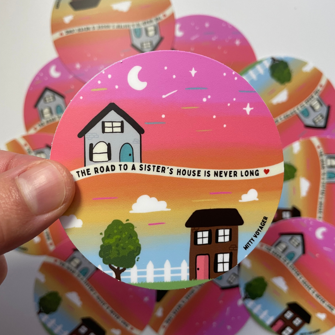"The Road to a Sister's House" Sticker