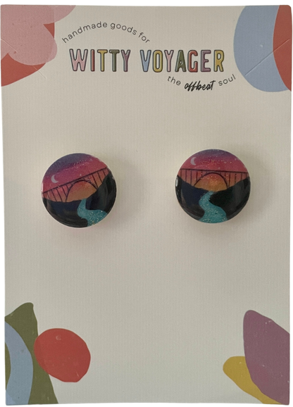 New River Gorge Stud Earrings
